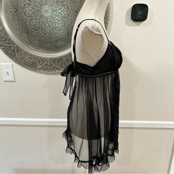 NWT Betsy Johnson black lingerie teddy with lace details - Size M - Picture 5 of 9